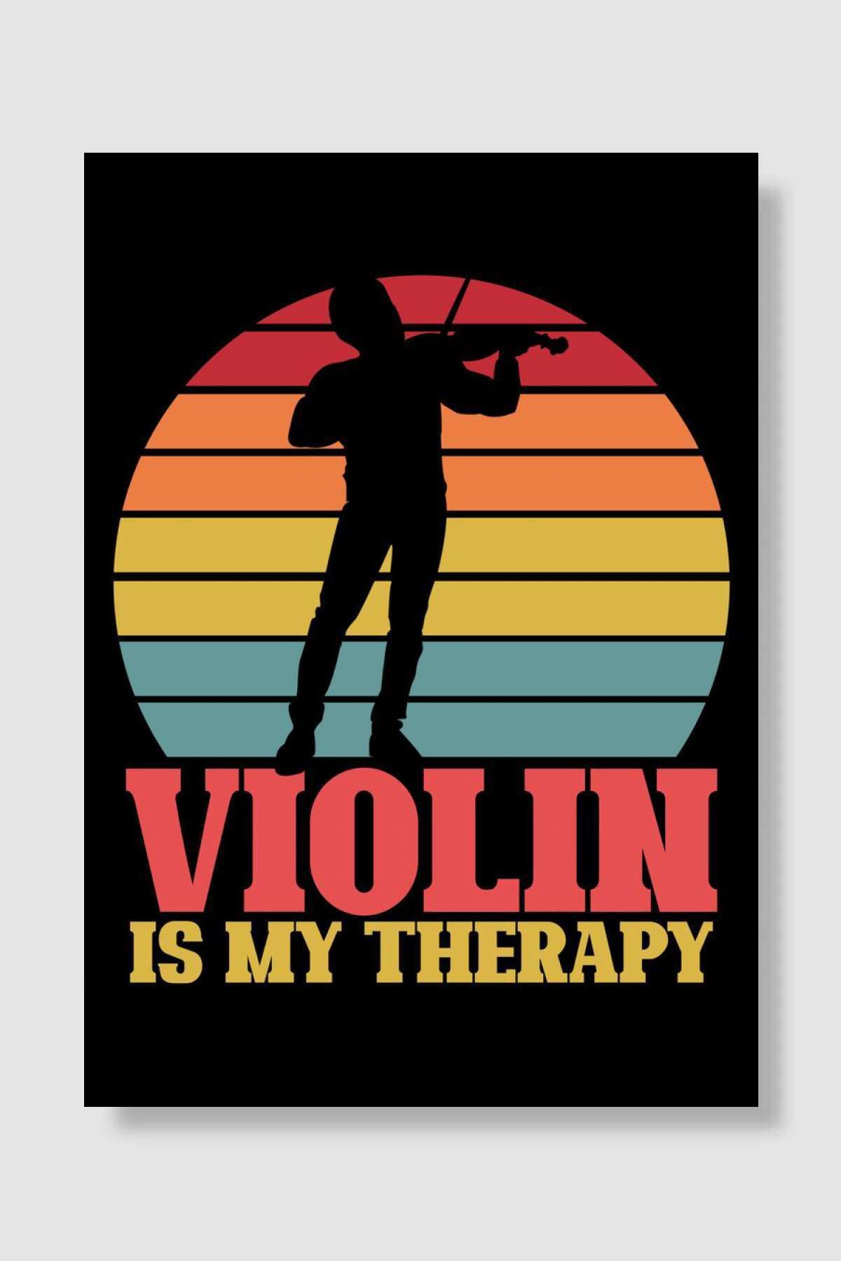 kubdekorViolin Is My TherapyMüzik Poster Çerç...