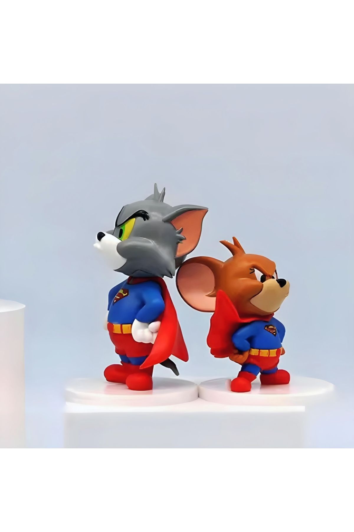 Bandai Tom Ve Jerry Süper Kahraman Figür Seti - Superman Kostümlü Özel Koleksiyon