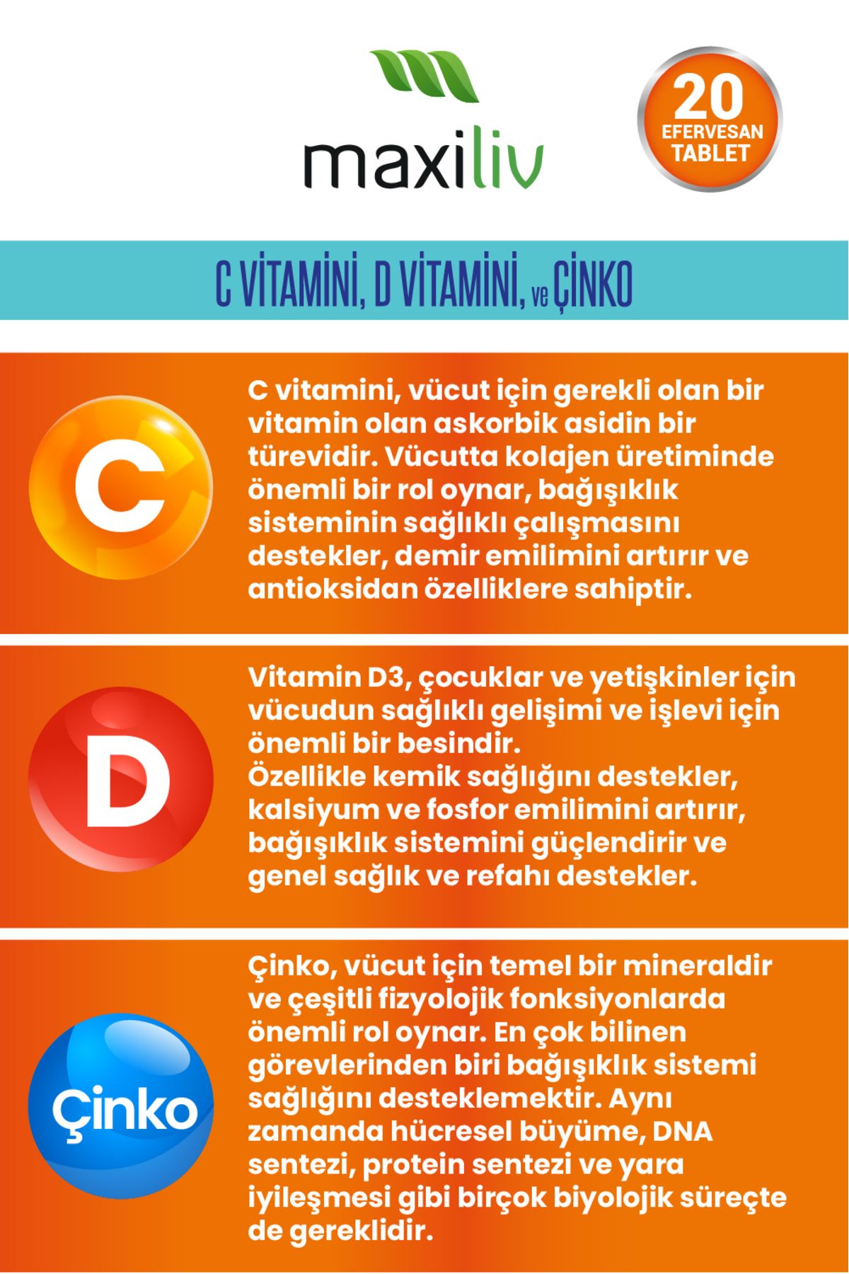 C Vitamini, D Vitamini Ve Çinko Içeren Takviye Edici Gıda