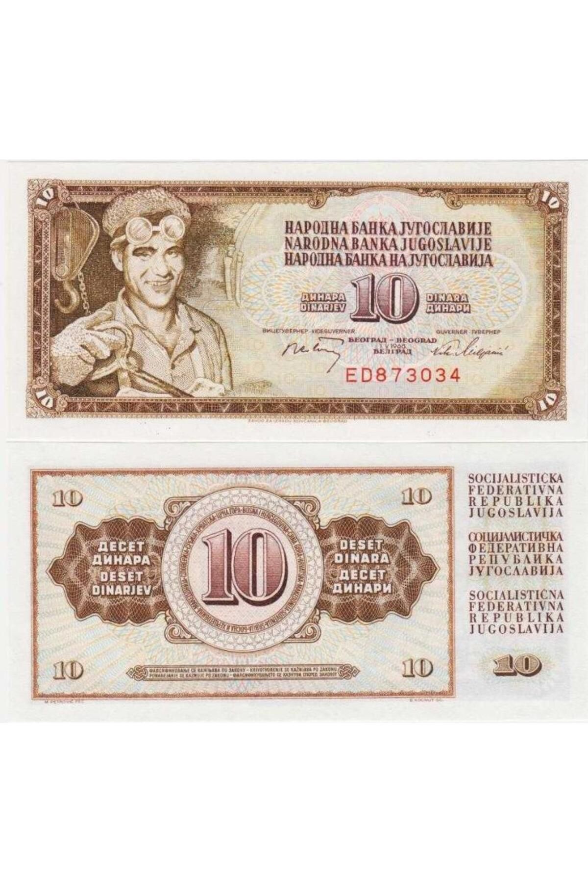 BanknotingYUGOSLAVYA 10DİNAR 1968. TİTO DÖNEM...