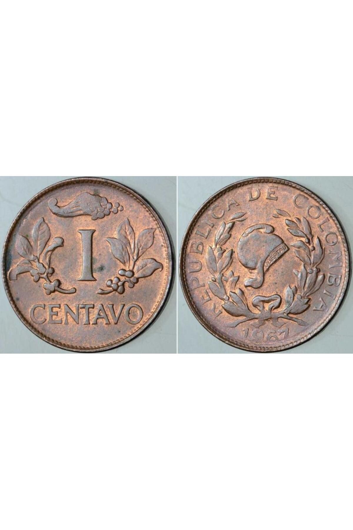 BanknotingKOLOMBİYA 1CENTAVO 1967. 17,2 mm ÇA...