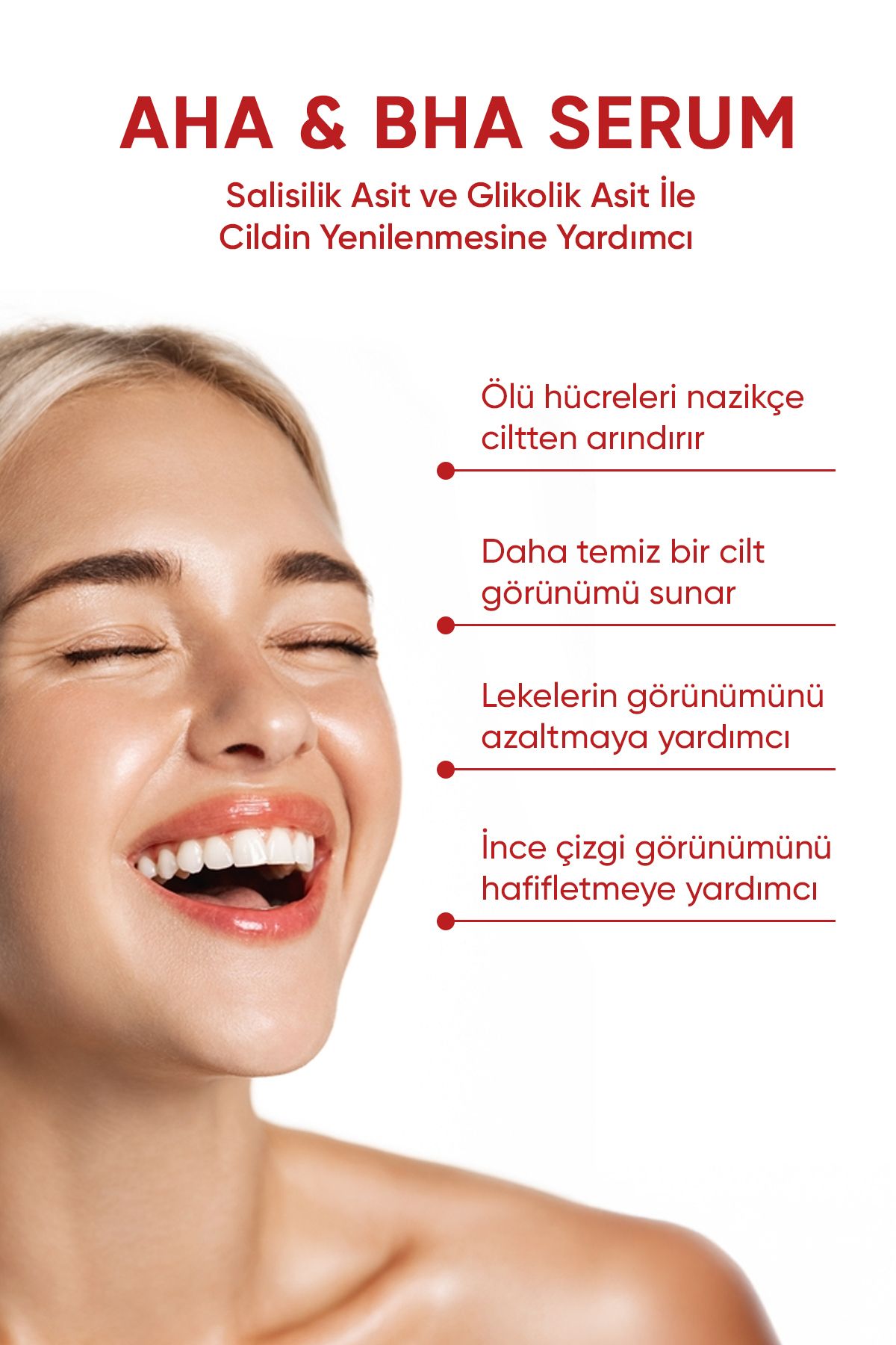 Canlandırıcı Ve Cilt Tonu Eşitleyici Yüz Peeling Serum 30 Ml (Aha 10% + Bha 2%)