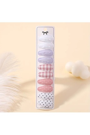 Çocuk & Bebek Mini Çıtçıt Kumaş Kaplı Toka Seti 10 Adet (5 Çift ) Image 0