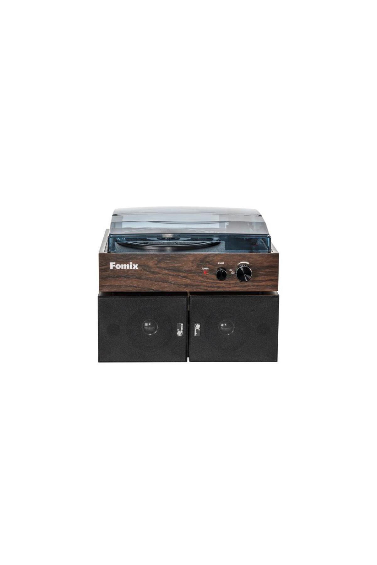 Fomix Fm200 Turntable Bluetooth Hoparlörlü Ahşap Pikap Çalar