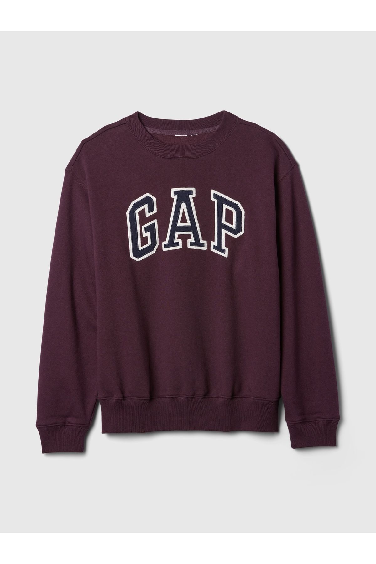 Kadın Mor Gap Logo Bisiklet Yaka Fleece Sweatshirt