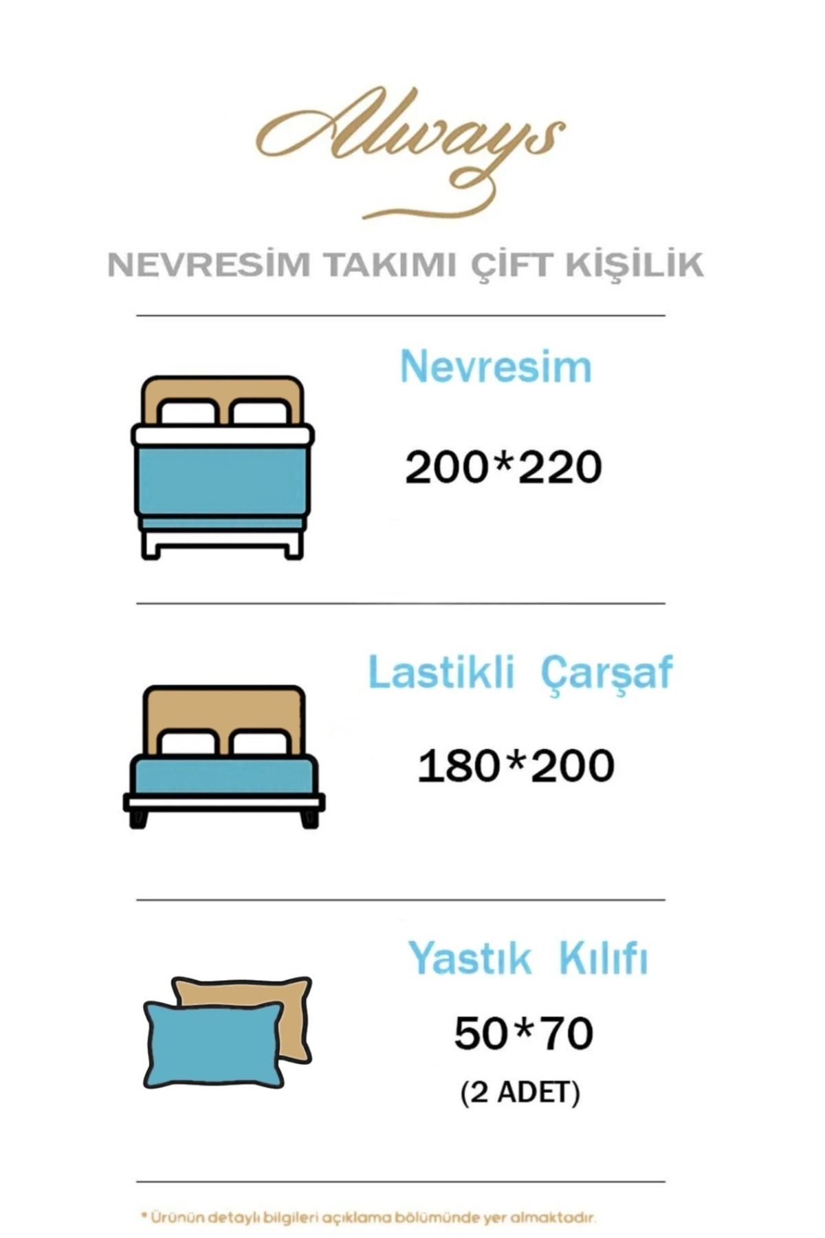 Çarşafı Lastikli Çift Taraflı Çift Kişilik Nevresim Takımı