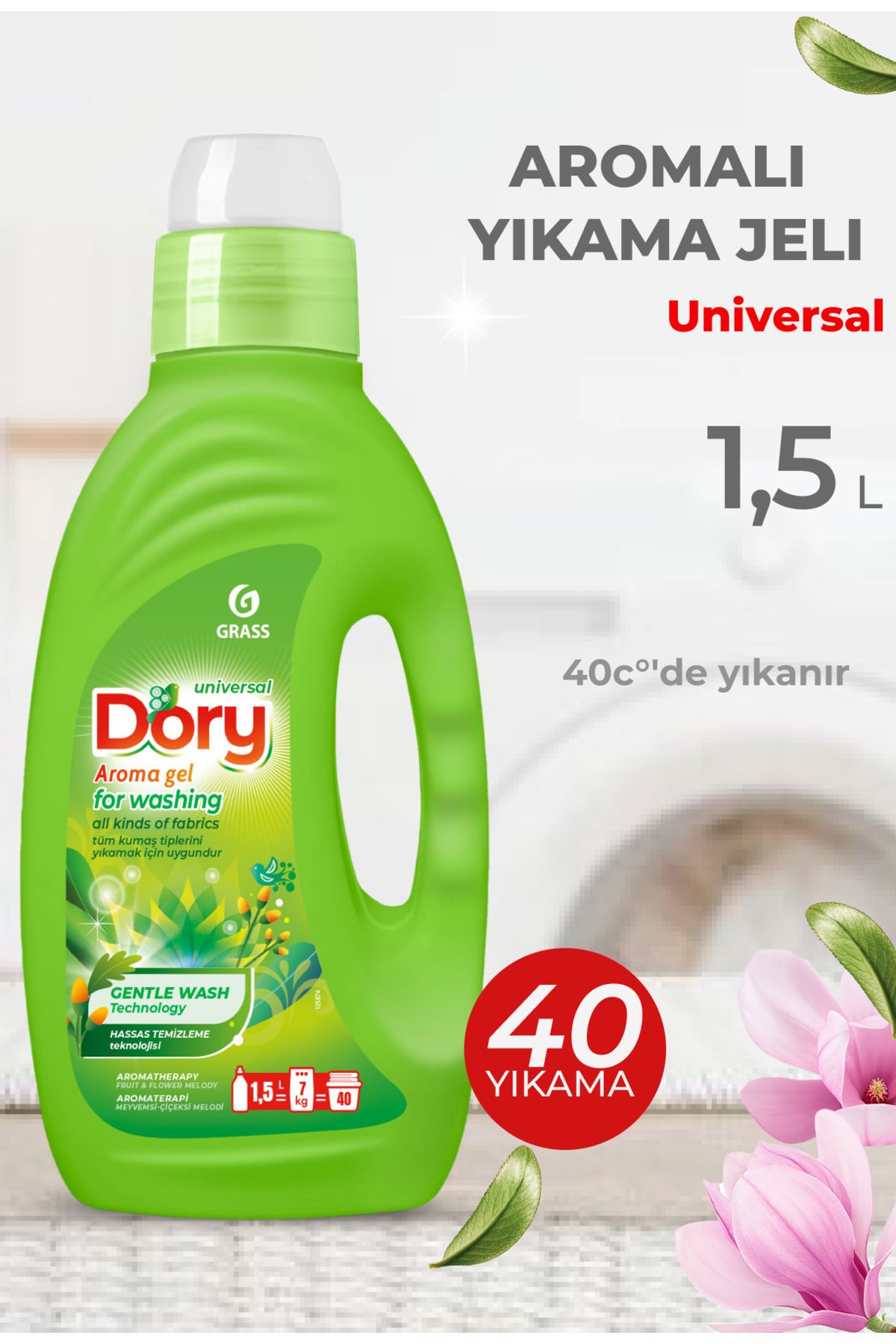 GRASSDory Sıvı ÇamaşırDeterjanı 1500ml (40 Yı...