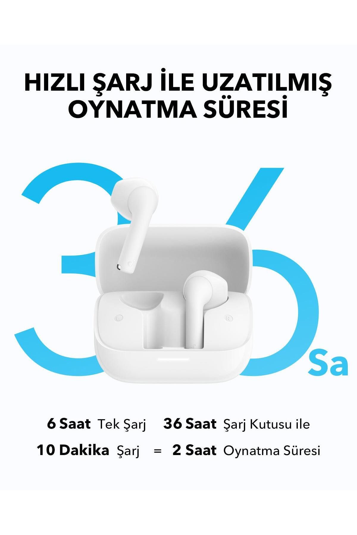 Soundcore K20i Kulak Içi Bluetooth Kulaklık - 36 Saat Çalma Süresi Beyaz A3994