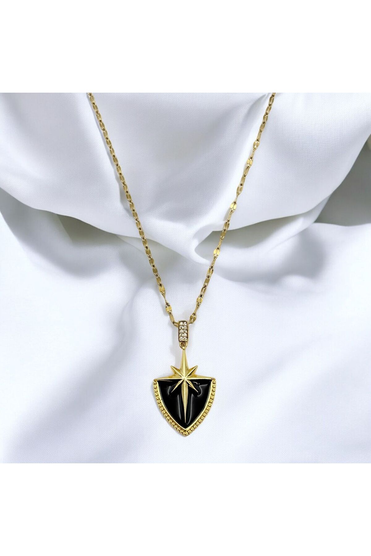 Swan Jewelry Gold KuzeyYıldızı Taşlı Kolye