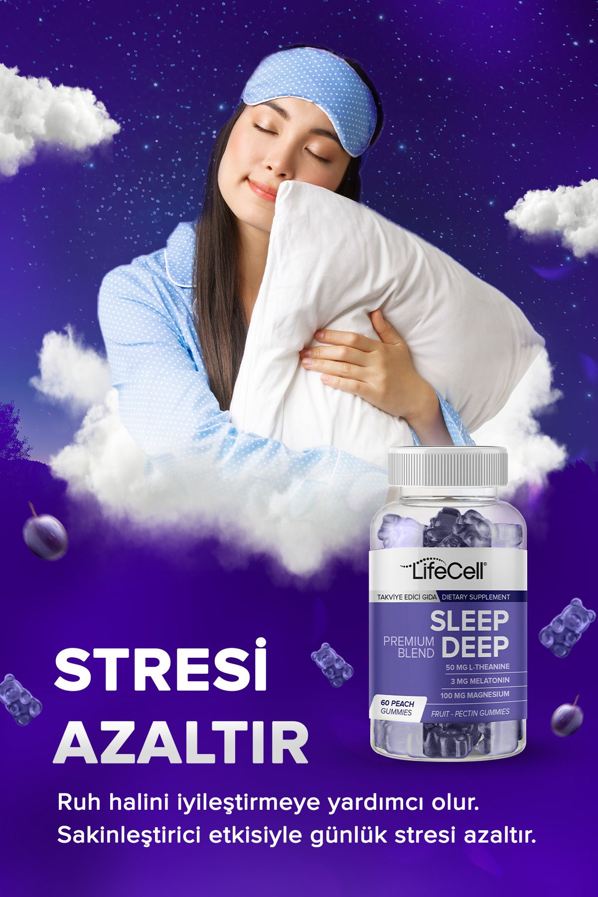 Sleep Deep - Doğal Melatonin Stressiz Ve Derin Uyku Için Kompleks Gıda Takviyesi