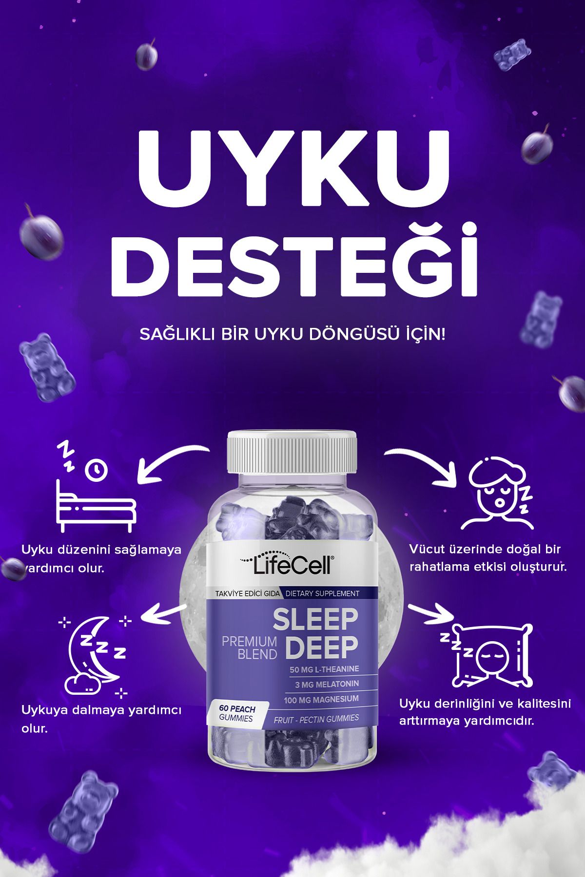 Sleep Deep - Doğal Melatonin Stressiz Ve Derin Uyku Için Kompleks Gıda Takviyesi