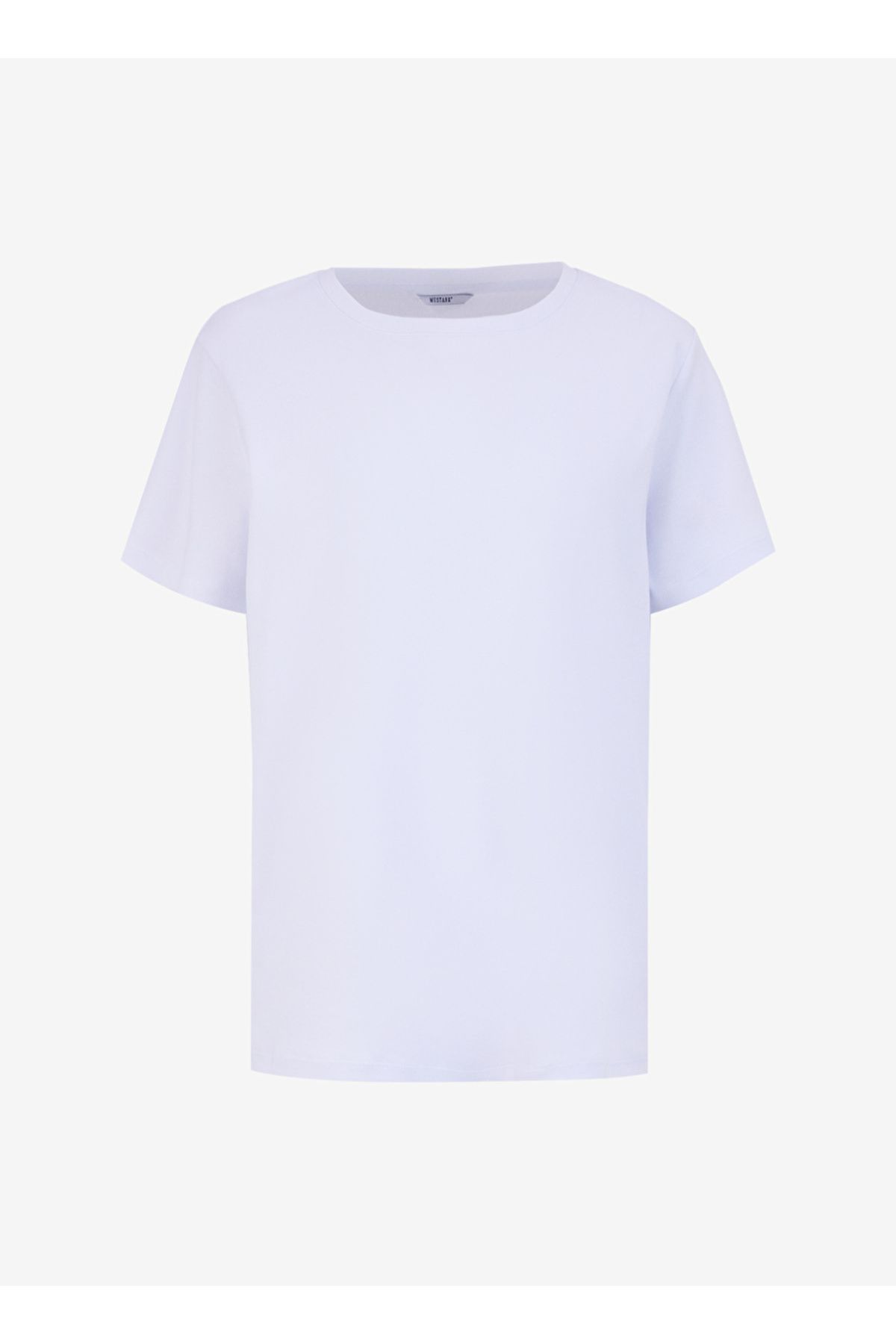 Beyaz Kadın Basic Nakışlı T-Shirt M4WL-TST-1903 Beden: L