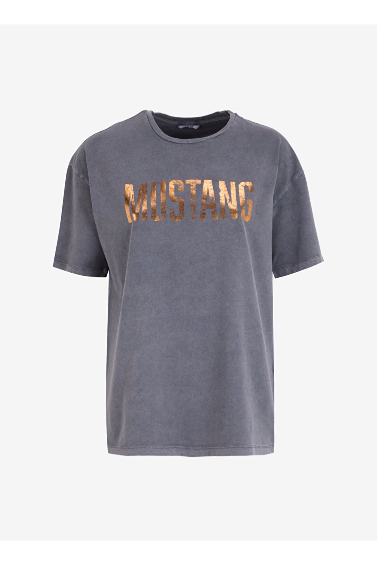 Mustang Antrasit Kadın NormalDüz T-Shirt M4WL...