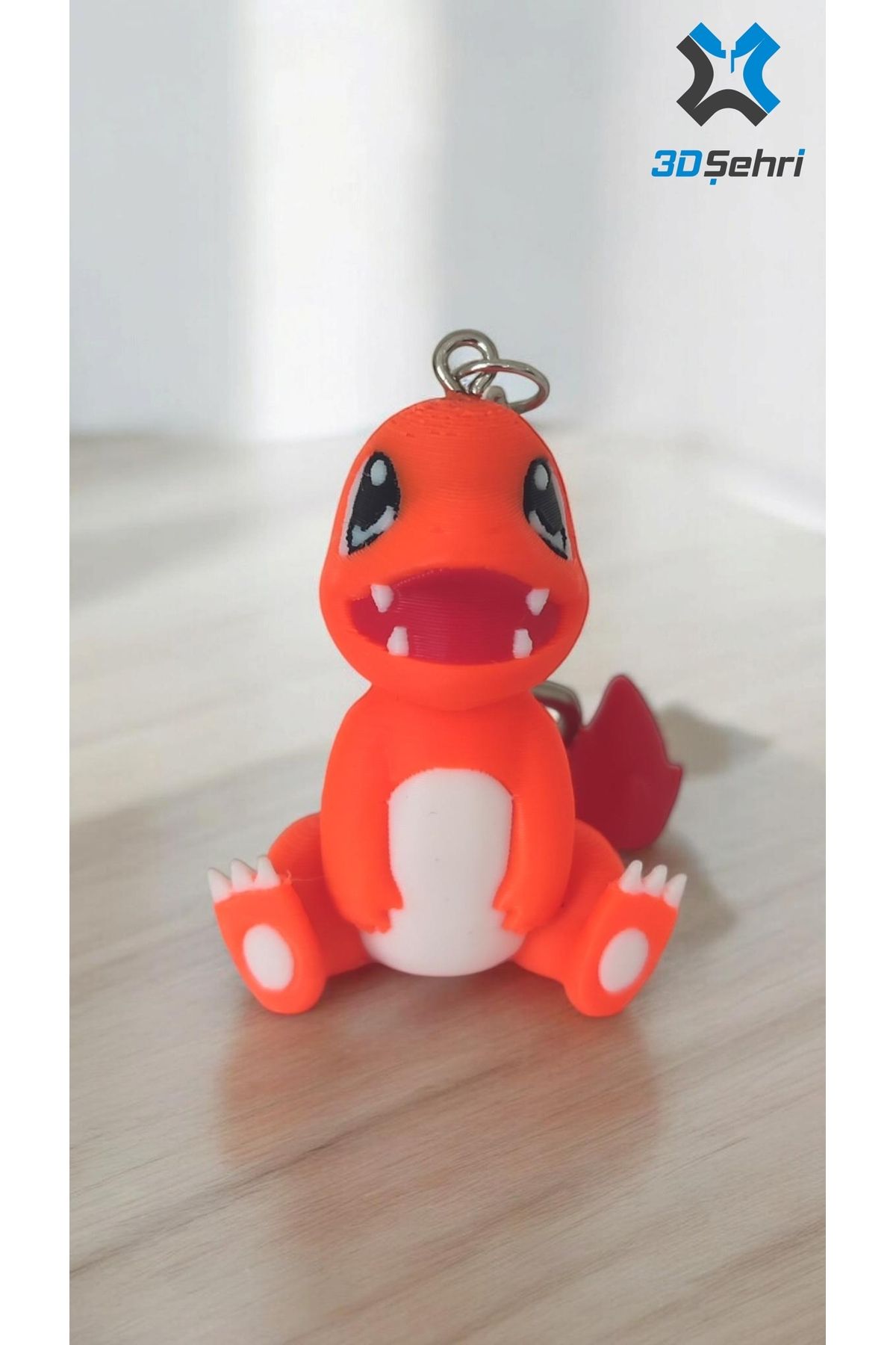 3DŞehri Chermander PokemonAnahtarlık 4.5 CM