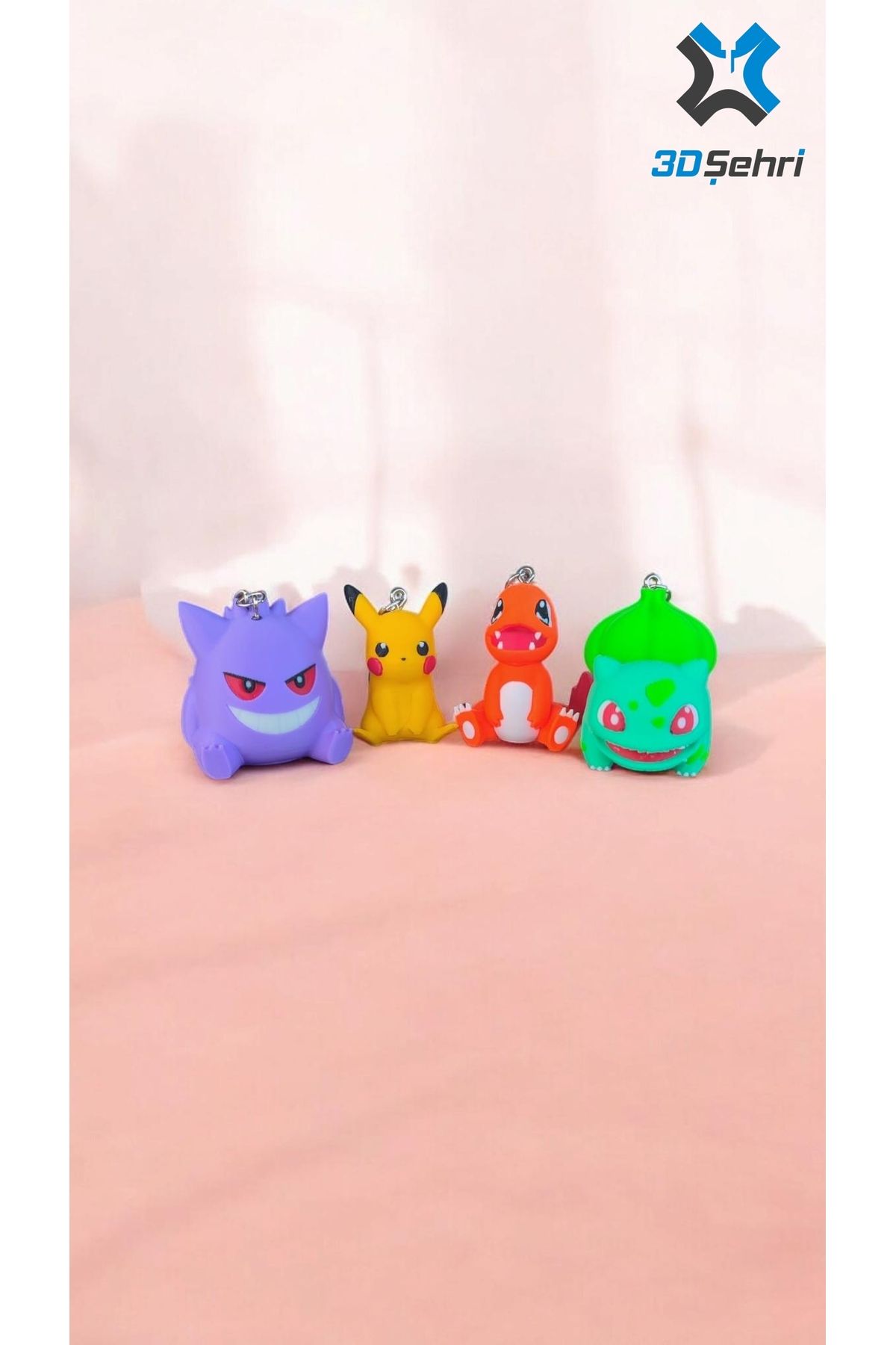 3DŞehri Pokemon AnahtarlıkSet 4’lü