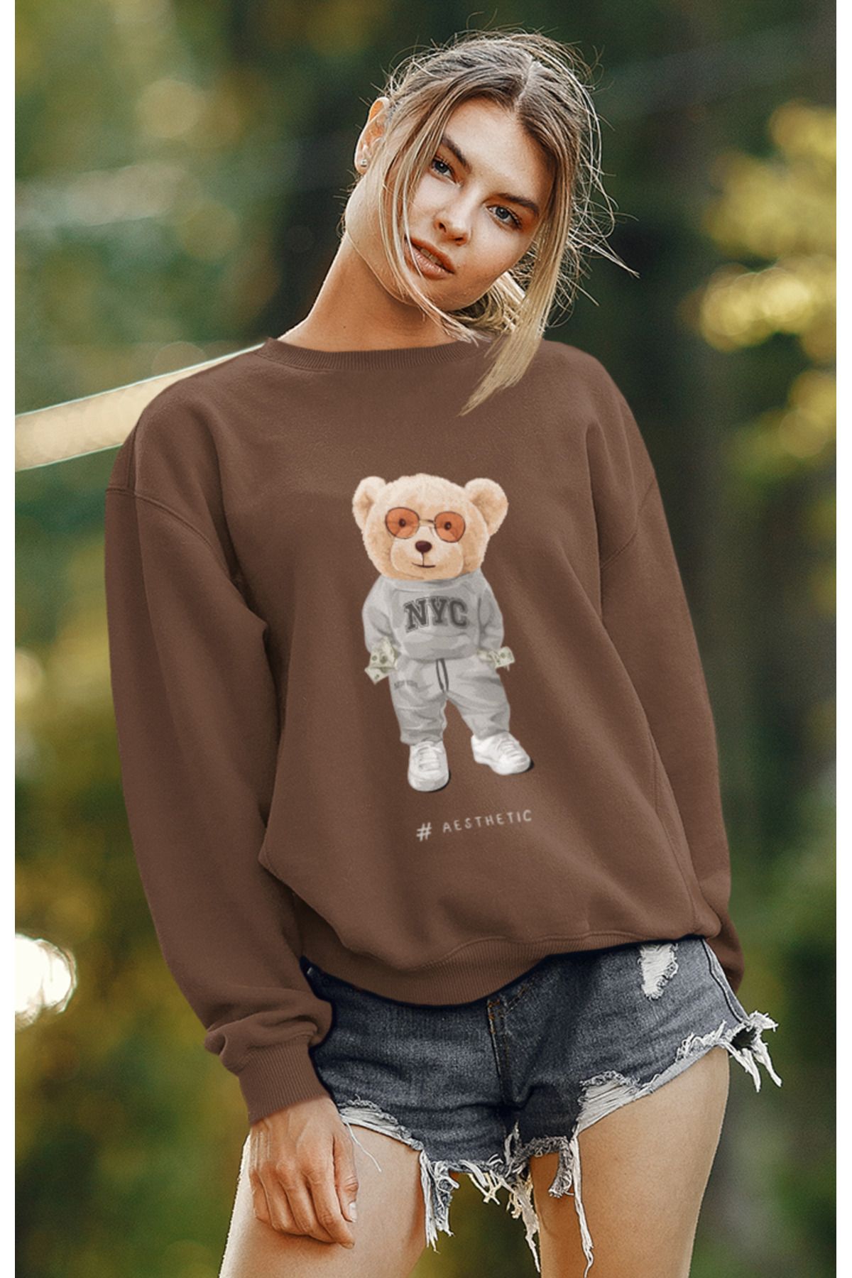 SUNFREE TEDDY BEAR BASKILIOVERSIZE PAMUKLU UN...