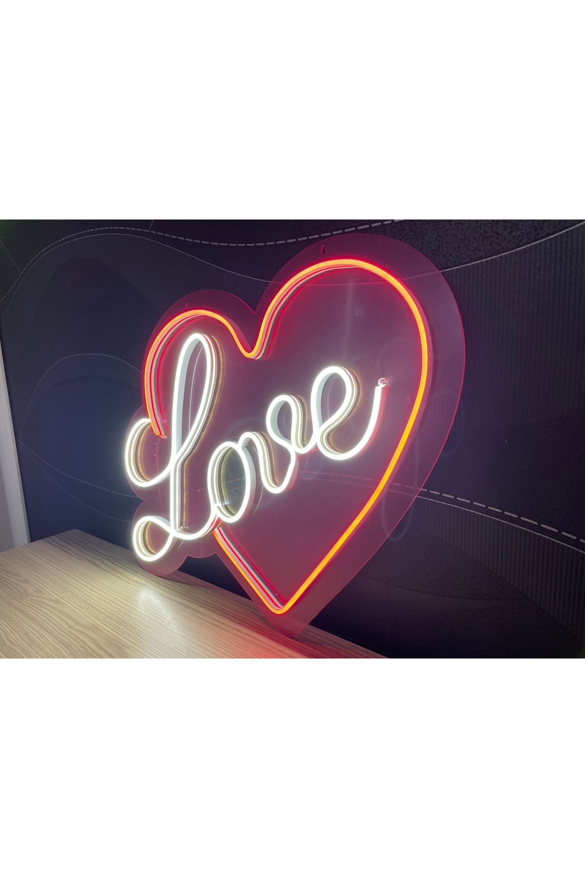 Neon Led Duvar Dekoratif Aydınlatma -love (2), 50x30cm-