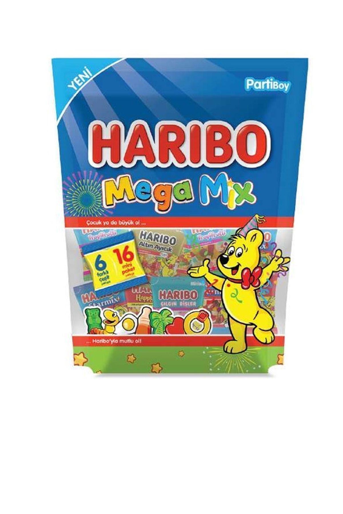 Haribo Mega Mix Şekerleme 360Gram / 16 Mini P...