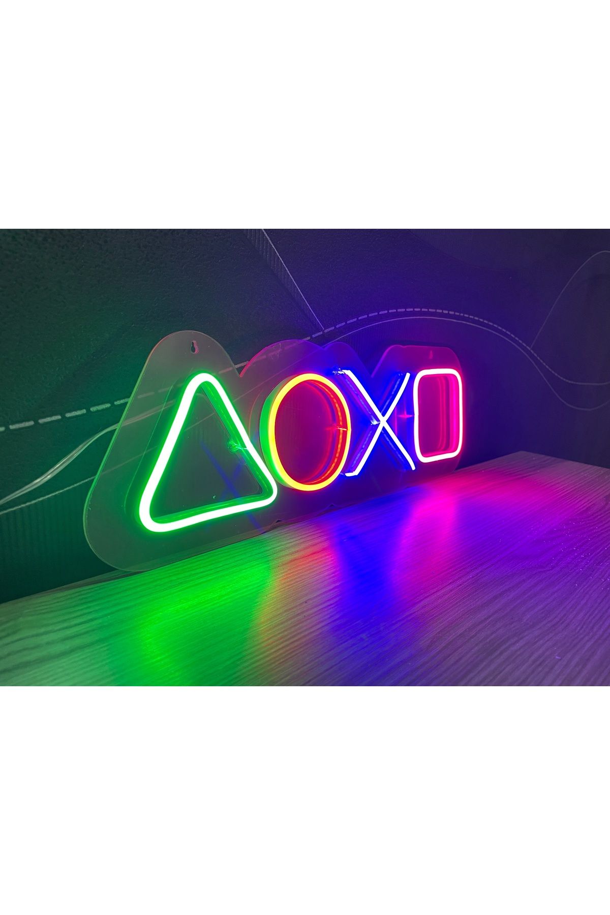 Neon LED Duvar Dekoratif Aydınlatma -Gamer2, 40x13cm-