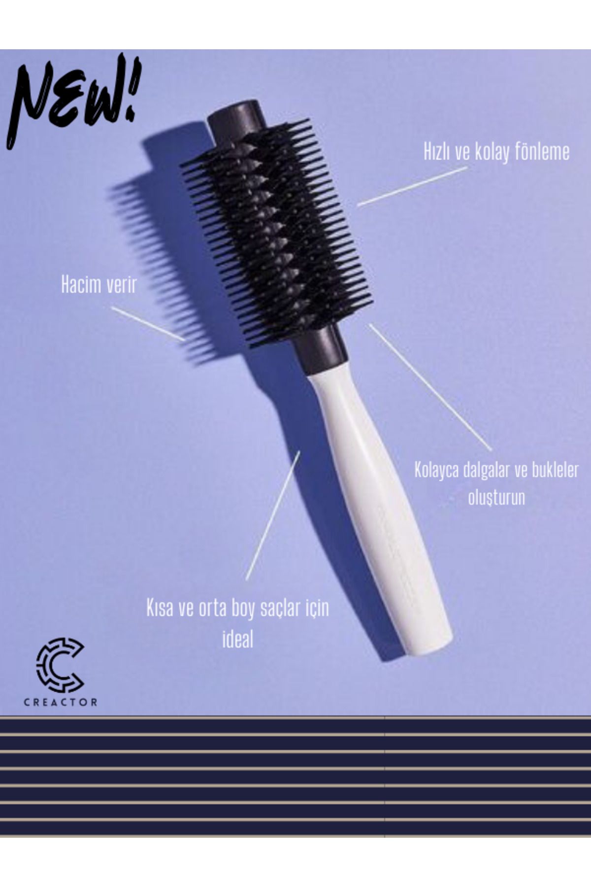 Fön Fırçası Heat Resistant Blow Dry Brush Isıya Dayanıklı DRY01