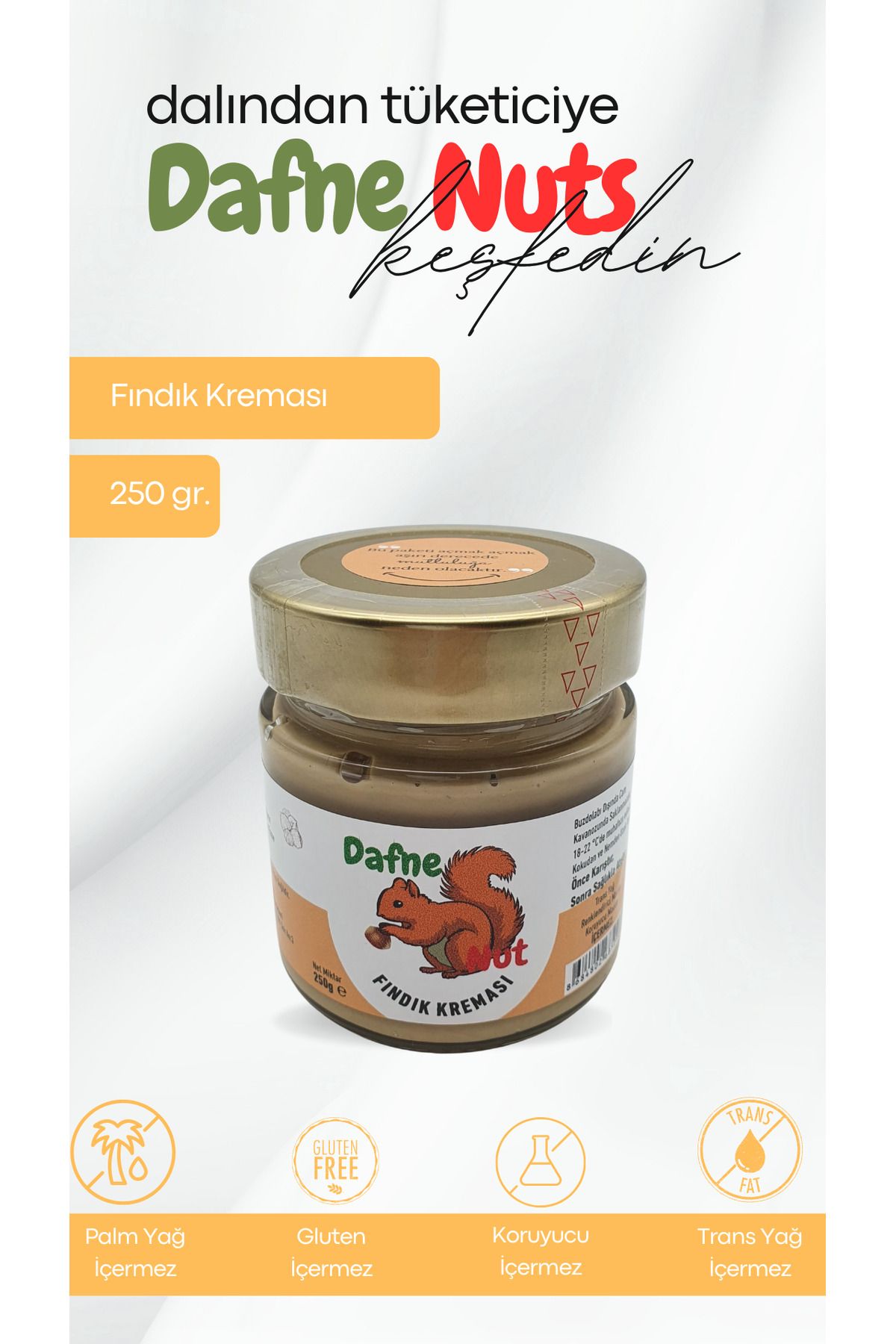 Dafne Nut Findik Kremasi 250gr