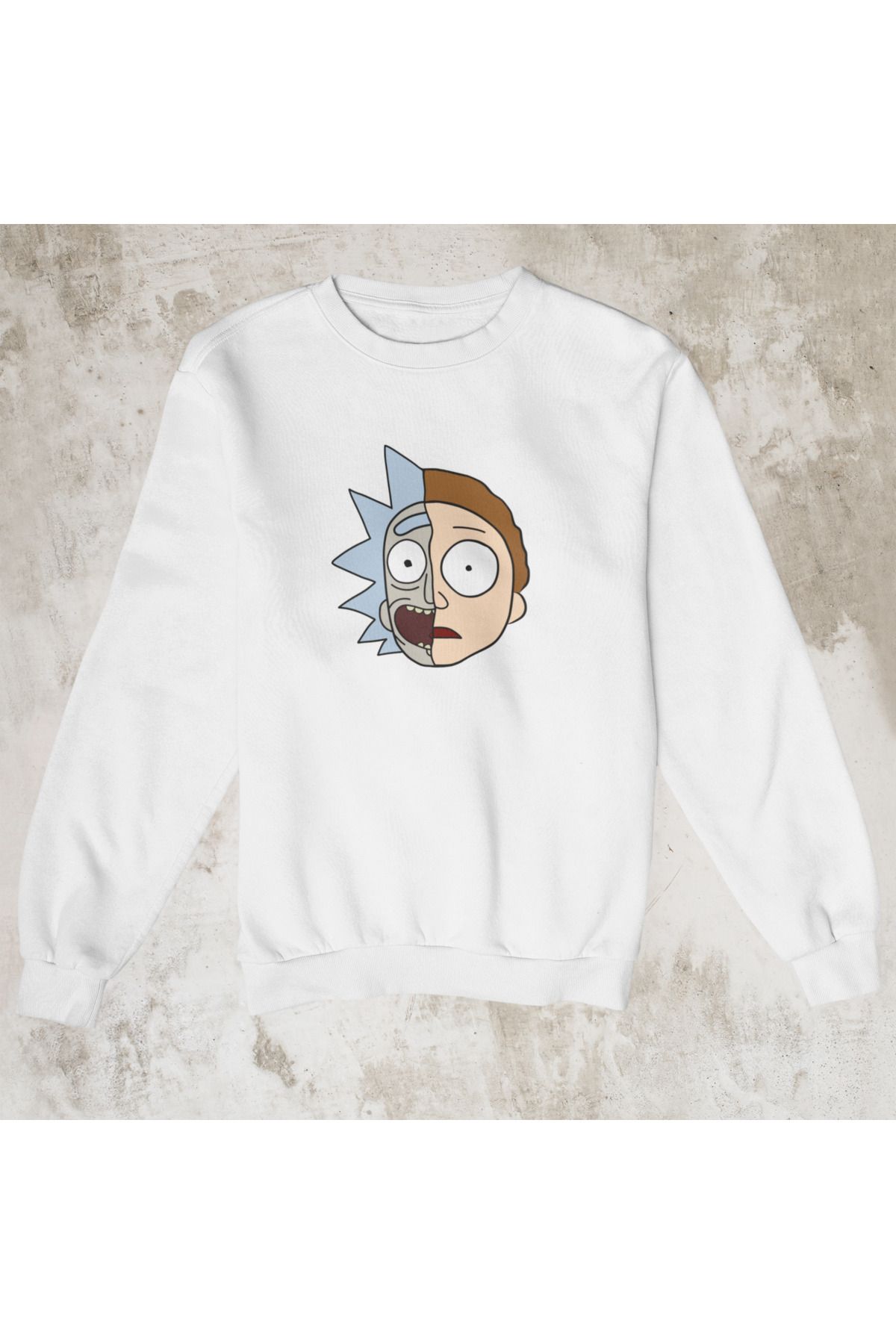 RICK AND MORTY BASKILI OVERSIZE PAMUKLU SWEATSHIRT