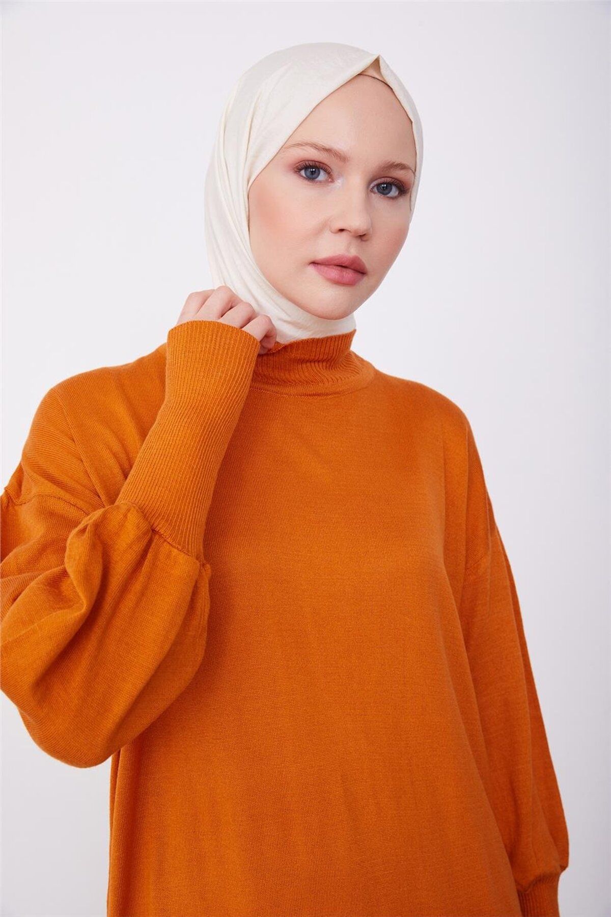 Armine Tunik Elbise 23kd4249Yanık Oranj