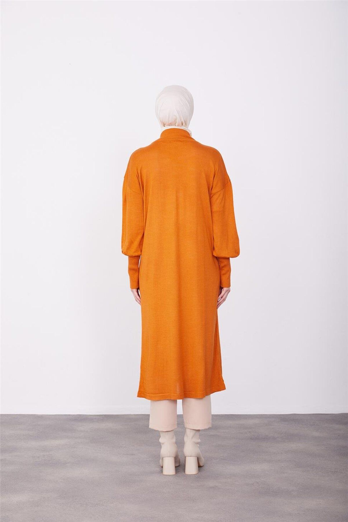 Tunik Elbise 23kd4249 Yanık Oranj