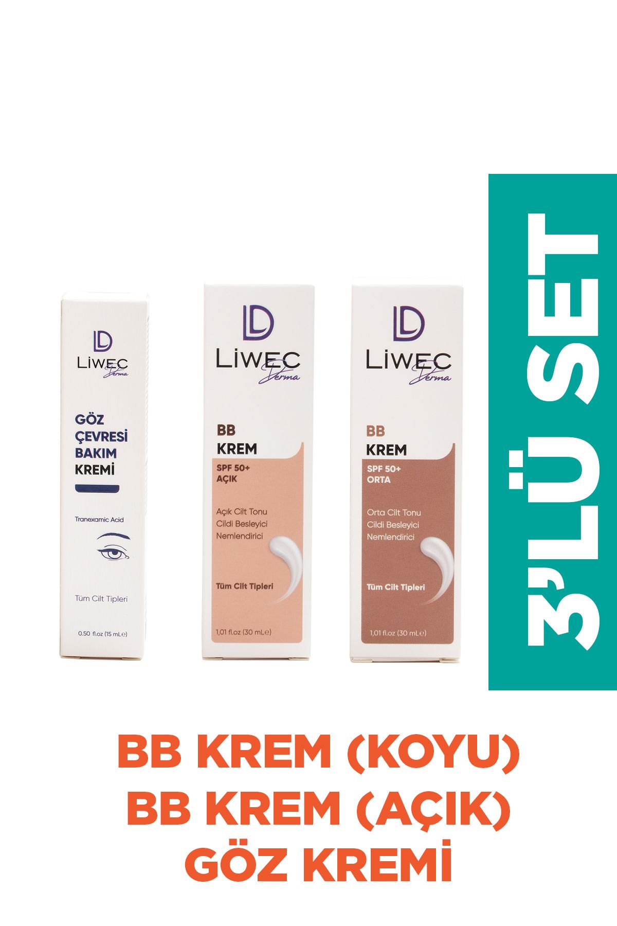 LIWECDERMA Liwec Derma 3'lüSet (BB KREM ORTA...