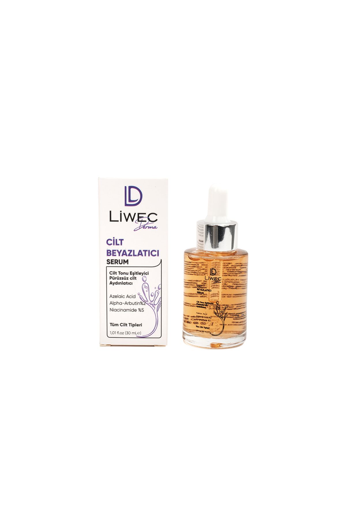 Liwec Derma 3'lü Set (AYDINLATICI KREM - WHİTENİNG CREAM - CİLT BEYAZLATICI SERUM)