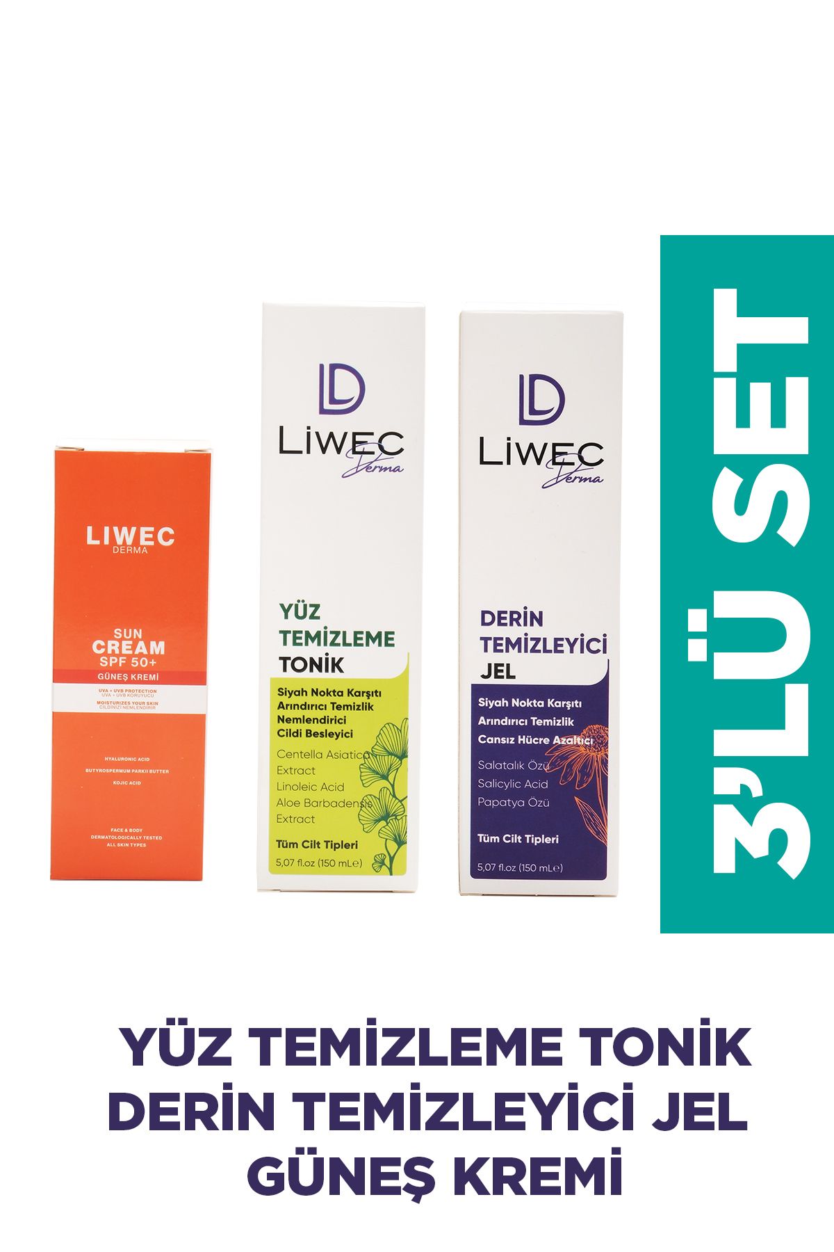 LIWECDERMA Liwec Derma 3'lüSet (DERİN TEMİZLE...