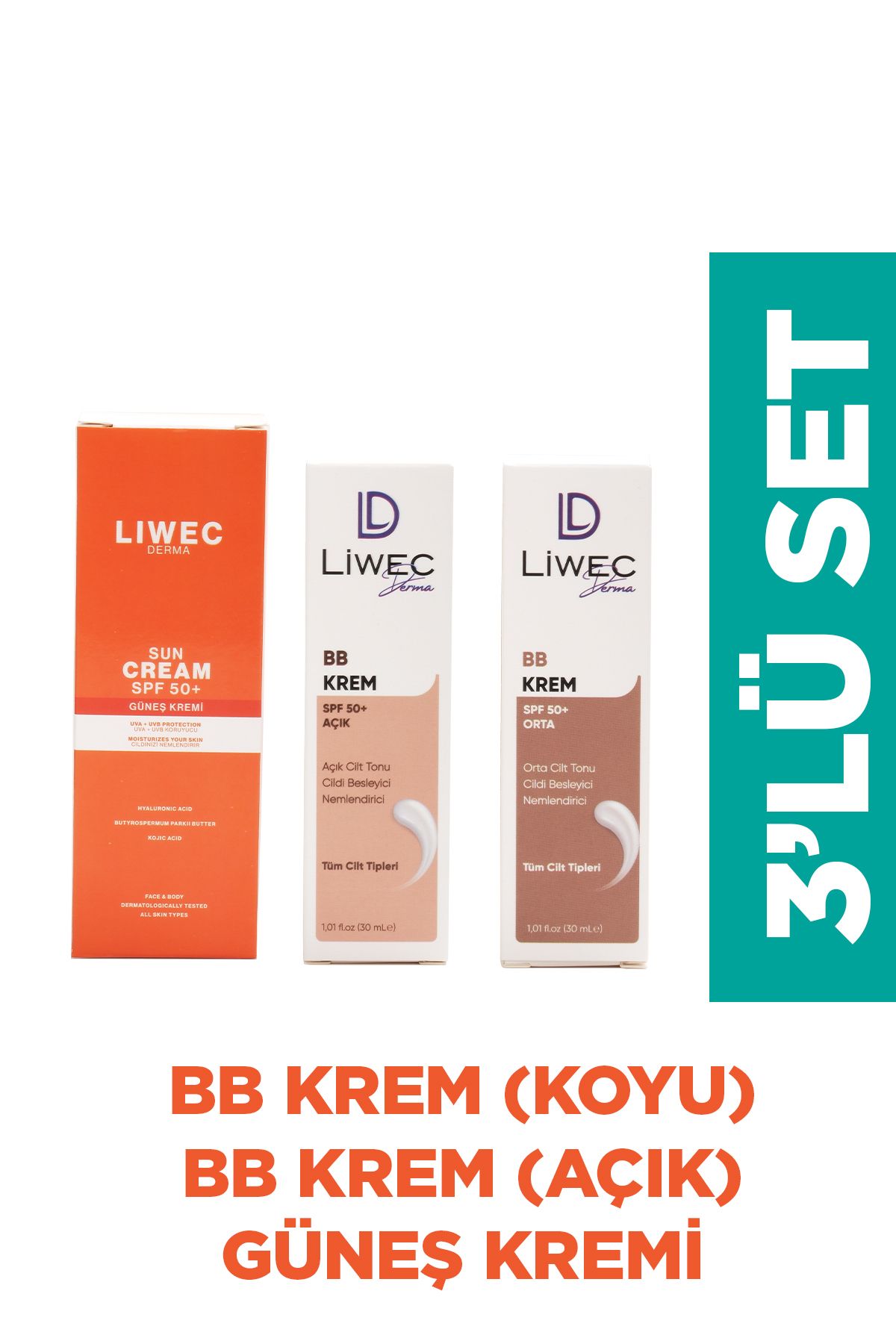 LIWECDERMA Liwec Derma 3'lüSet (BB KREM ORTA...