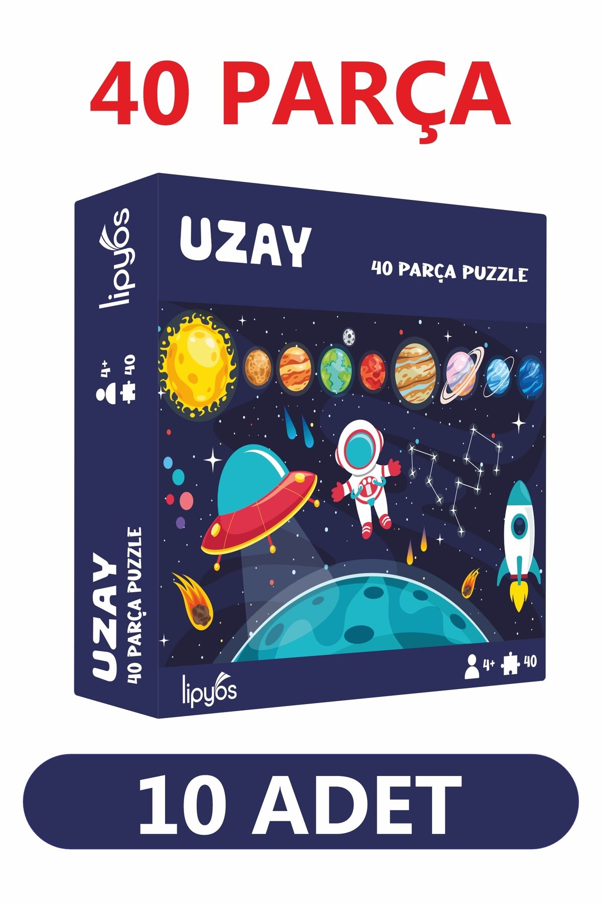 LİPYOS 40 Parça GezegenlerMukavva Mini Puzzle...