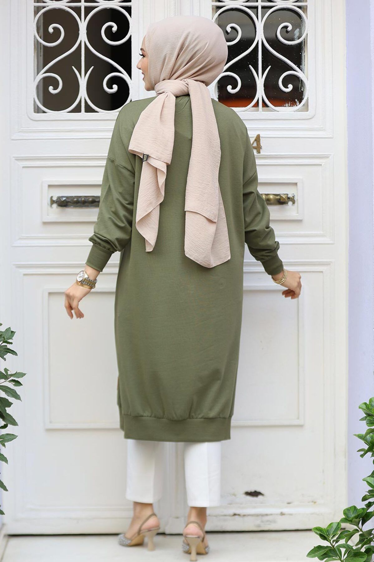 Haki Tesettür Tunik 30645HK