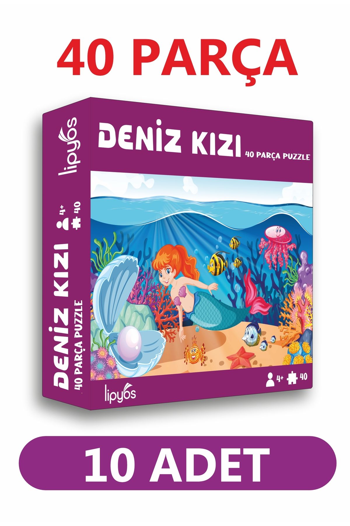 LİPYOS 40 Parça Deniz KızıMukavva Mini Puzzle...