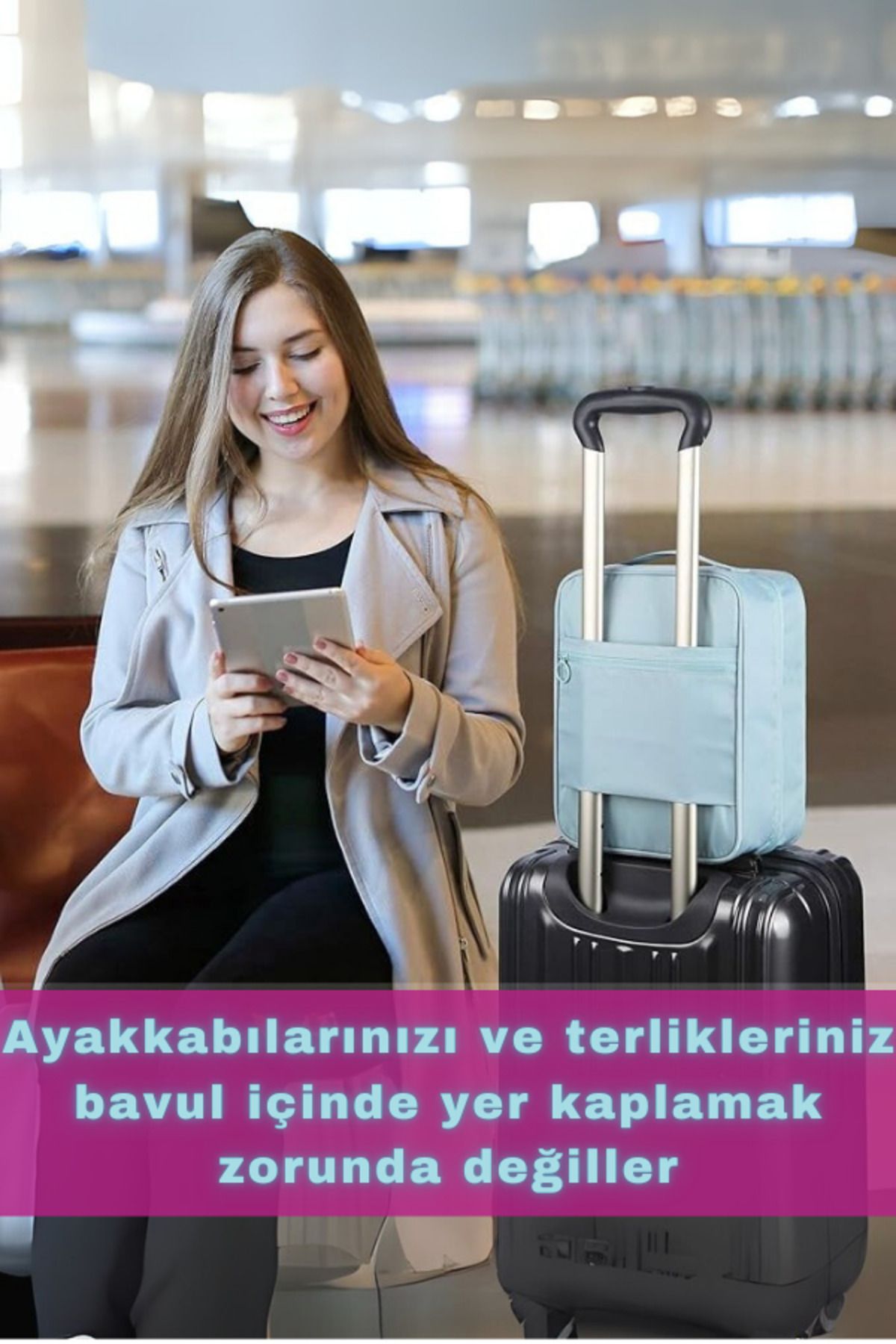 Ayakkabı seyahat çantası - pembe