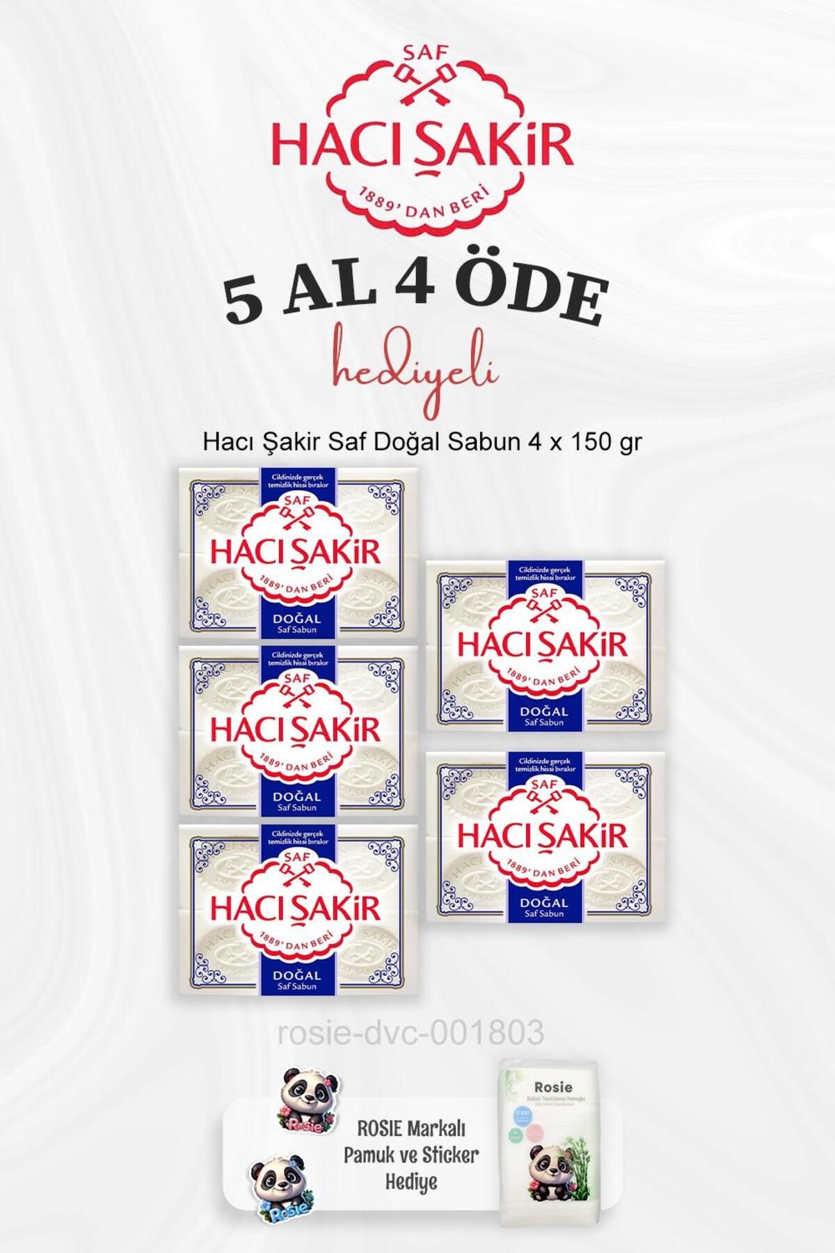 Hacı Şakir  Saf Doğal Sabun 4x 150 gr 5 Al 4...