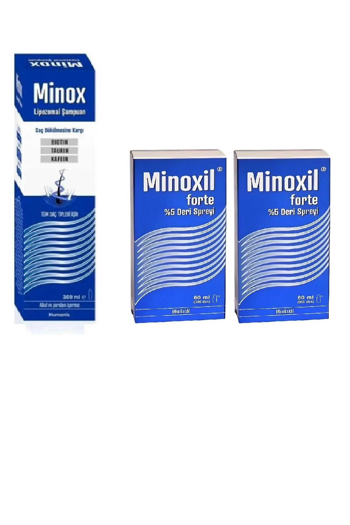 Humanis Minox Şampuan ve 2kutu minox sprey he...