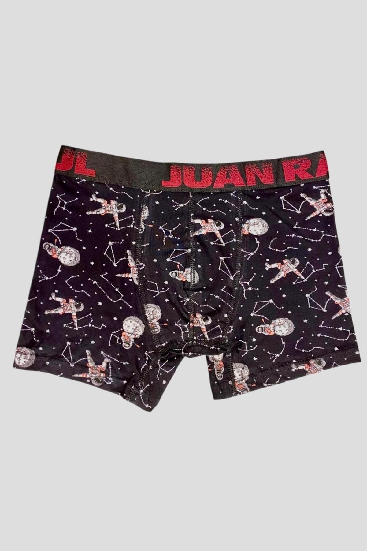 Juan Raul Astronot DesenliErkek Boxer - Siyah...