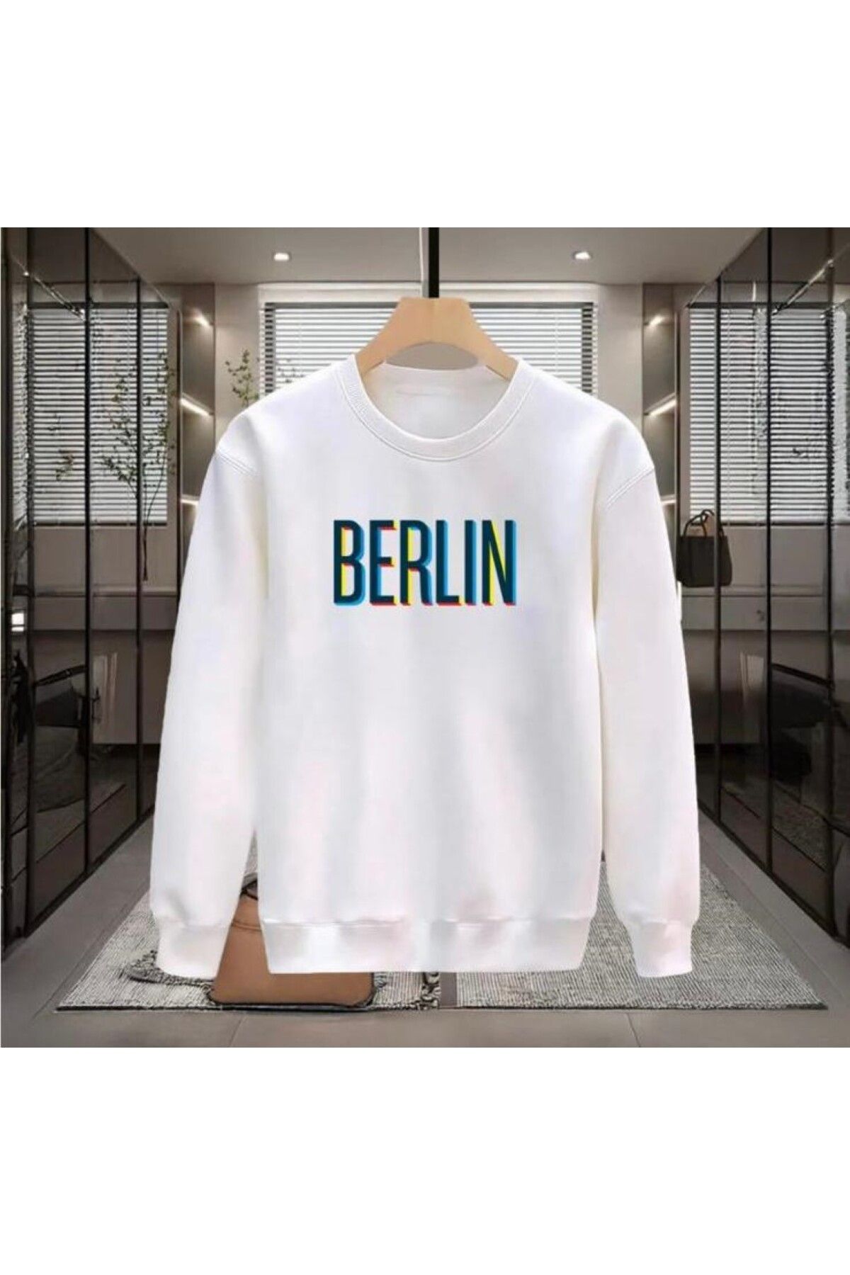 ACTIVE MODA -UnisexSweatshirt BERLIN Baskılı...