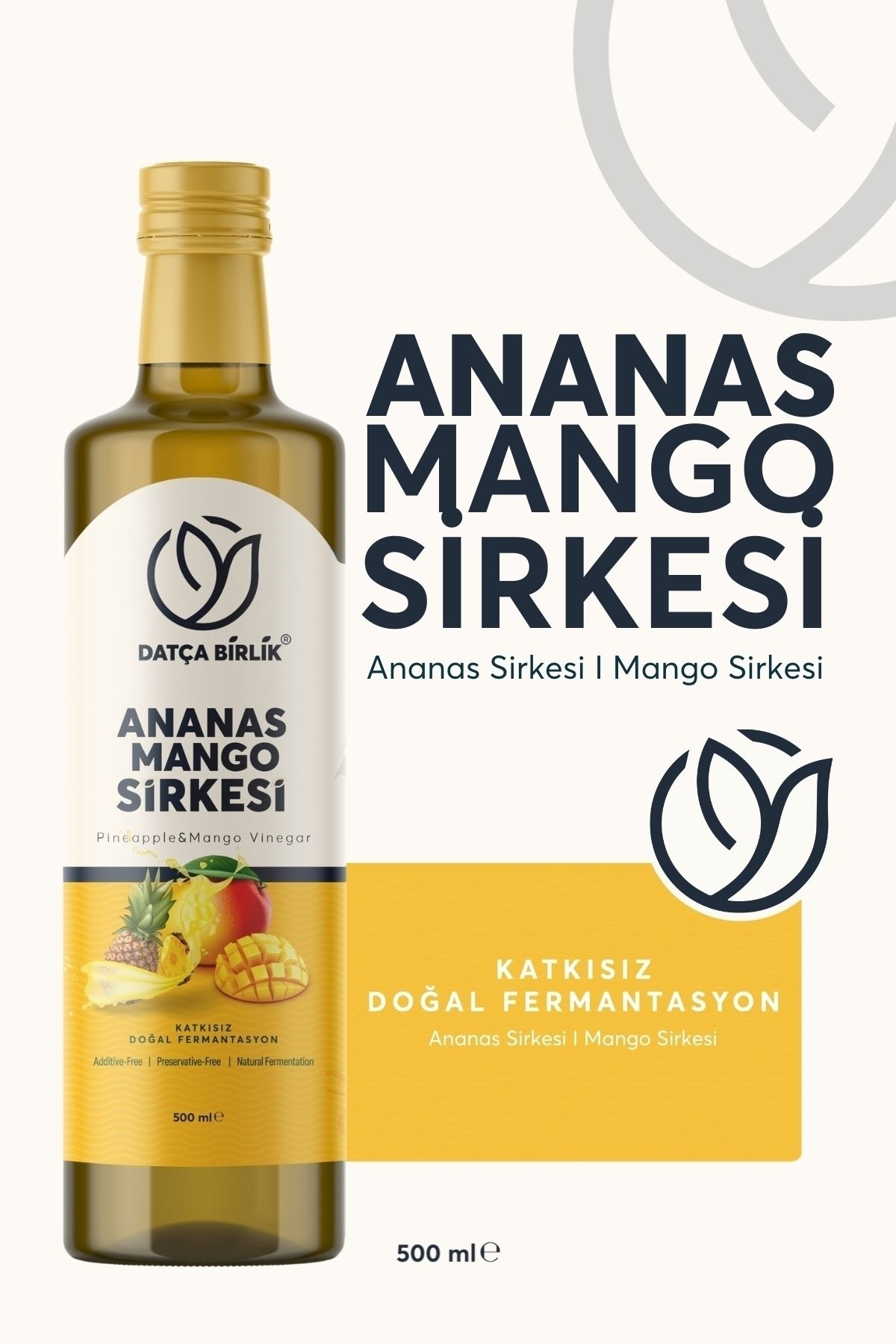 ANANAS MANGO SİRKESİ DOĞAL FERMANTASYON 500 ML.