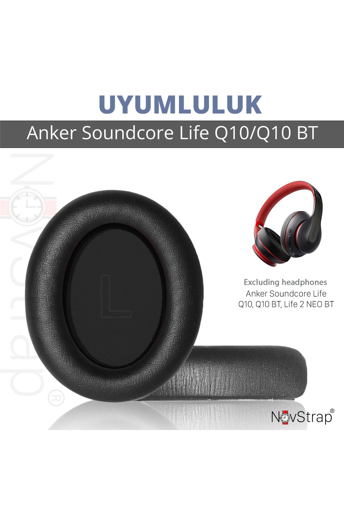 Soundcore Life Q10 Q10 Bt ile Uyumlu Kulaklık Pedi Süngeri Yastığı Q10 Kulaklık Pedi