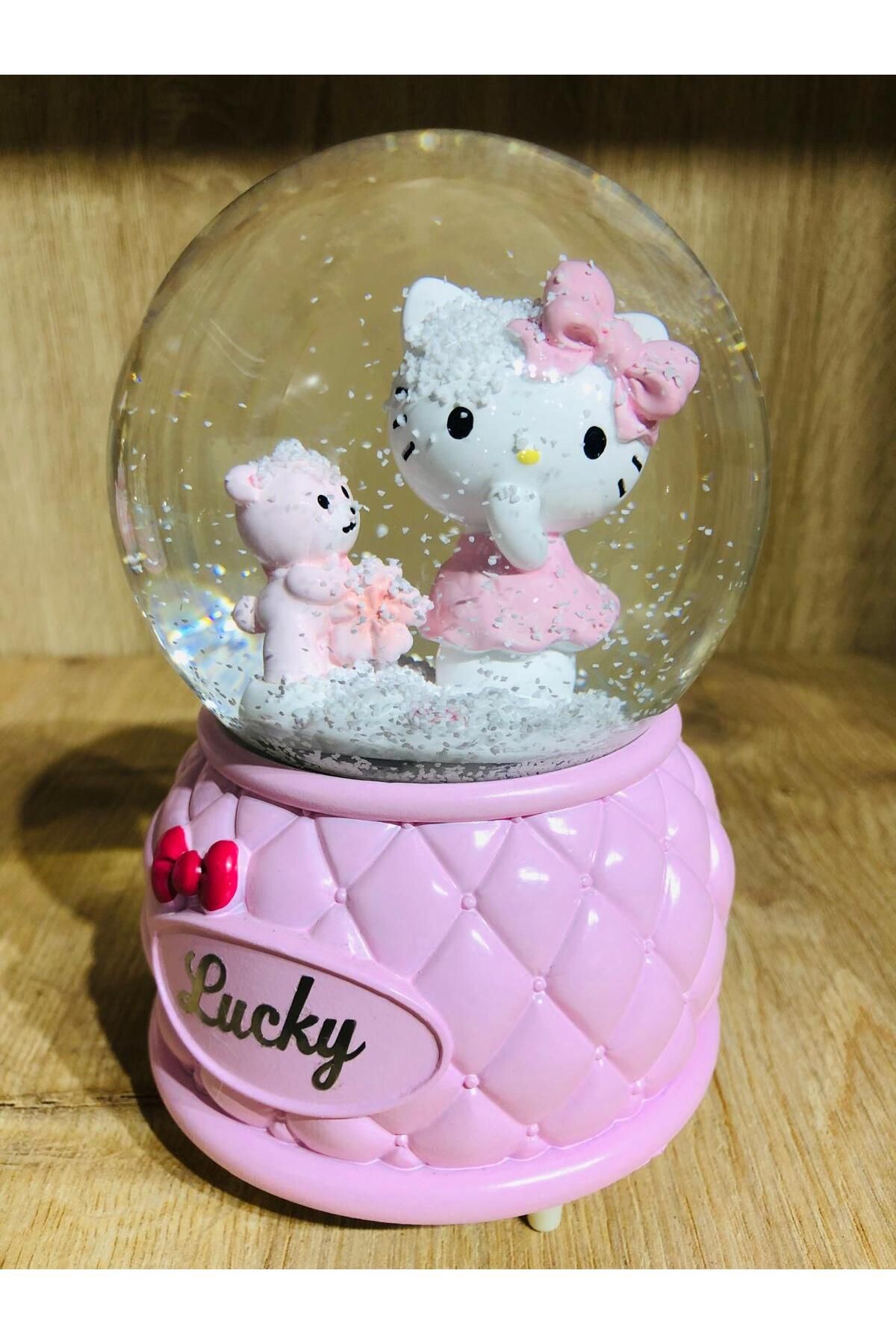 Kar Küresi Büyük Boy Püskürtmeli Işıklı Müzikli Hello Kitty