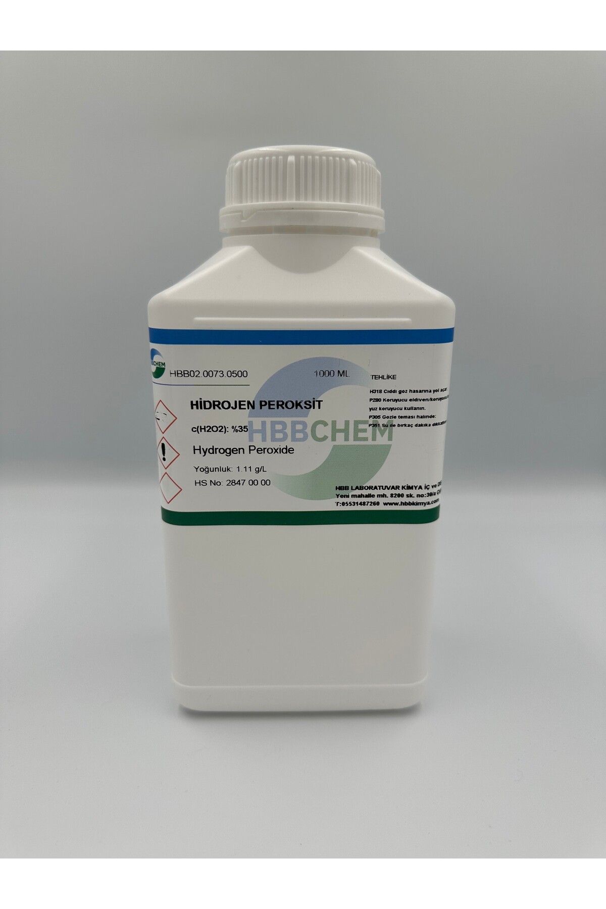 HBBCHEM Hydrogen peroxide %35 V/v 1 Litre