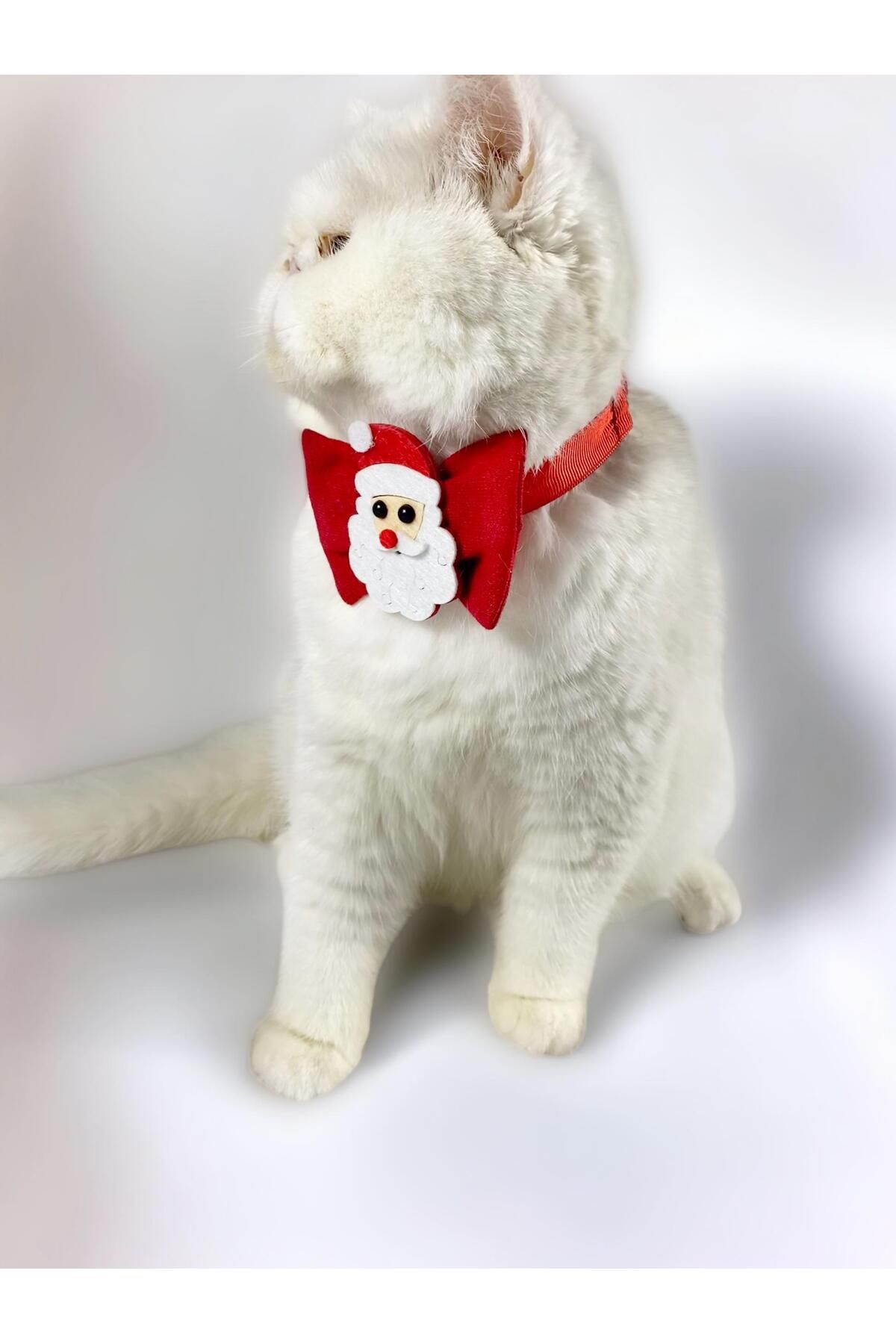 Santa Neo Kedi Papyonu Kurdela Tasma Yılbaşı Noel