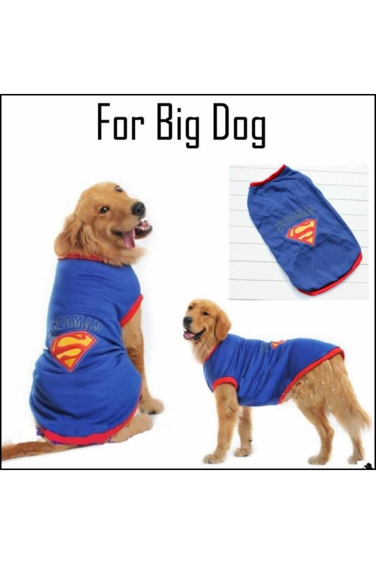 KemiqueSuperman Tişört BüyükIrk Köpekler Için