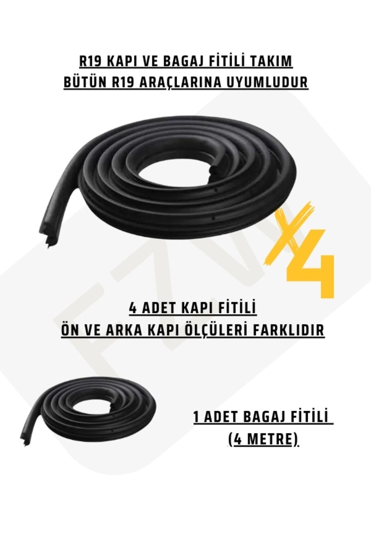 FZW RENAULT R19 KAPI VE BAGAJFİTİLİ TAKIMI (5...