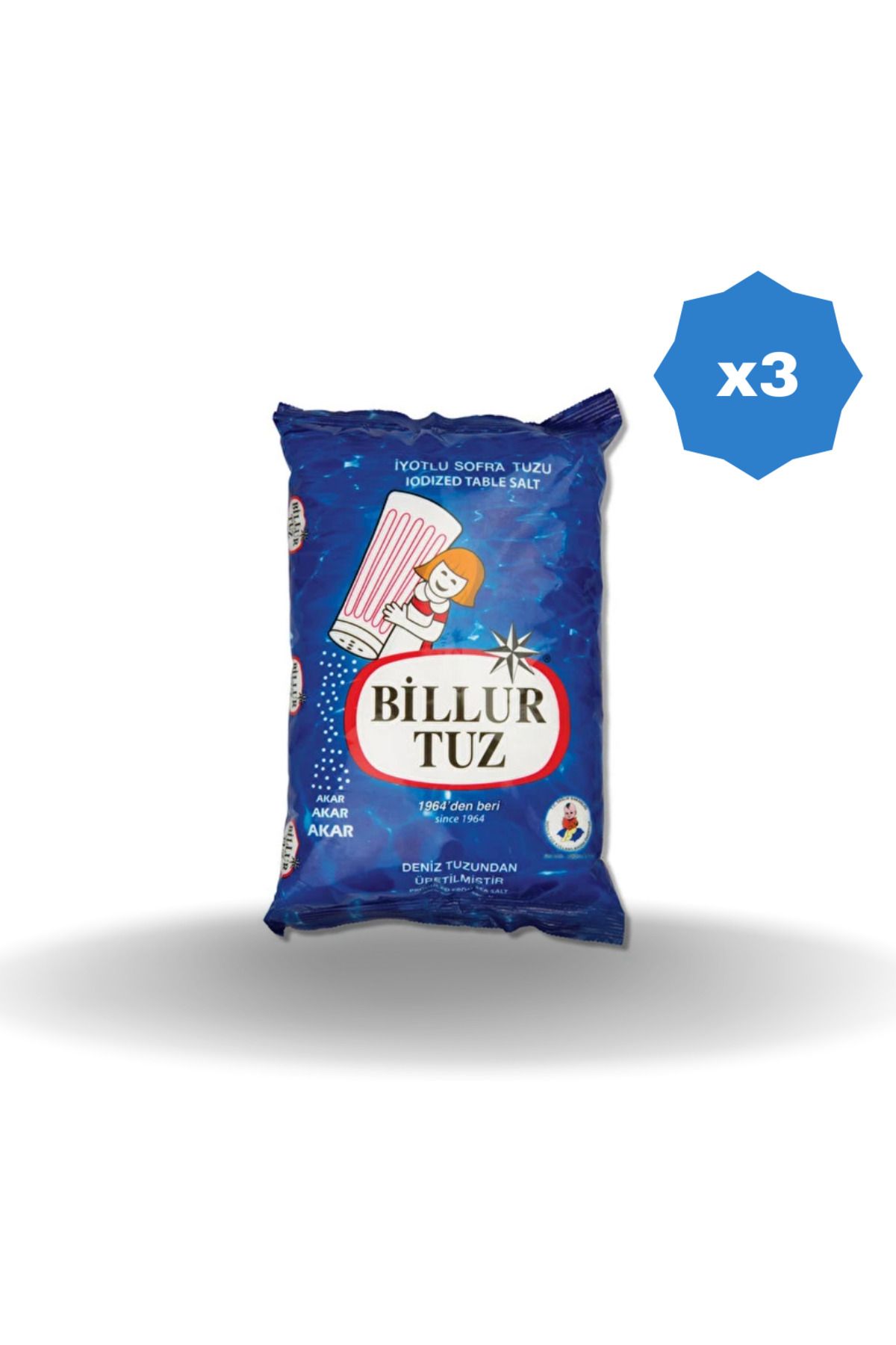 Billur BİLLUR İYOTLU TUZ 1500GR - (3 ADET)