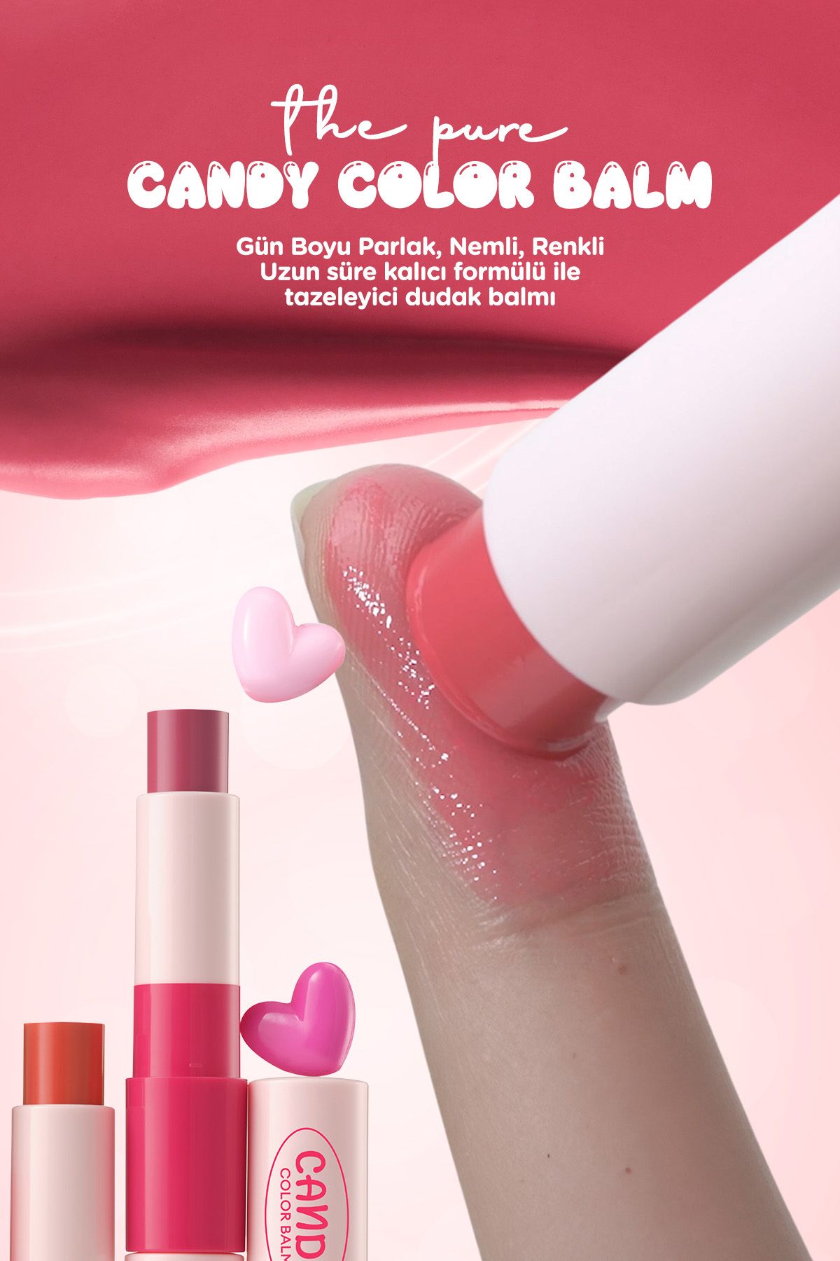 Dudakları Nemlendiren Parlak Bitişli Renkli Dudak Balmı A'pıeu The Pure Candy Color Balm No.01 Berry