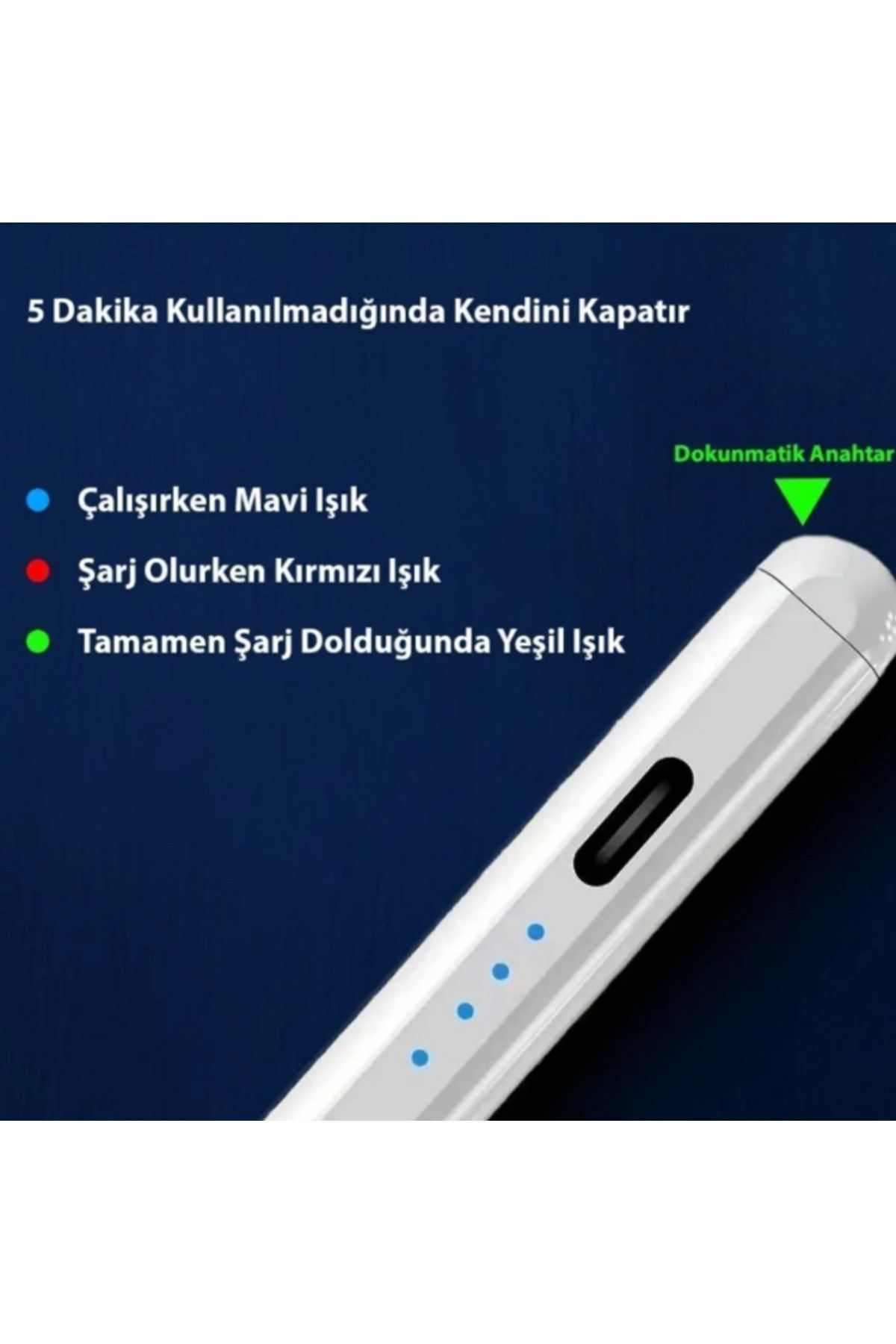 Şarjlı Dokunmatik Kalem iOS Android Windows Uyumlu Tablet Telefon iPad Yazı Çizim Kalemi